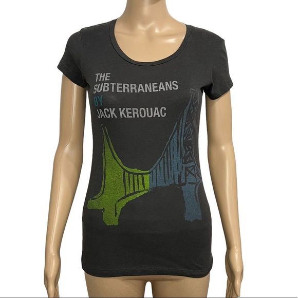 Vintage Urban Outfitters DOE Jack Kerouac Subterraneans Graphic Tee Size Small - Picture 1 of 9